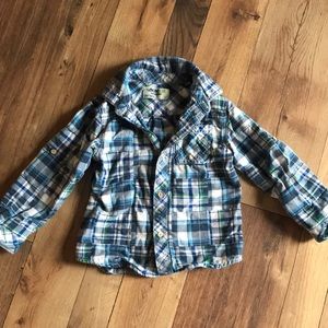 Toddler boy button up flannel.